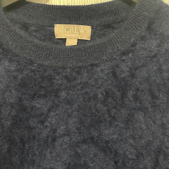 NWT J.Crew Brushed cashmere relaxed crewneck sweater - Picture 3 of 6